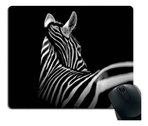 Zebra Mouse Pad By Smooffly, Black  White Zebra Mouse Pad Re