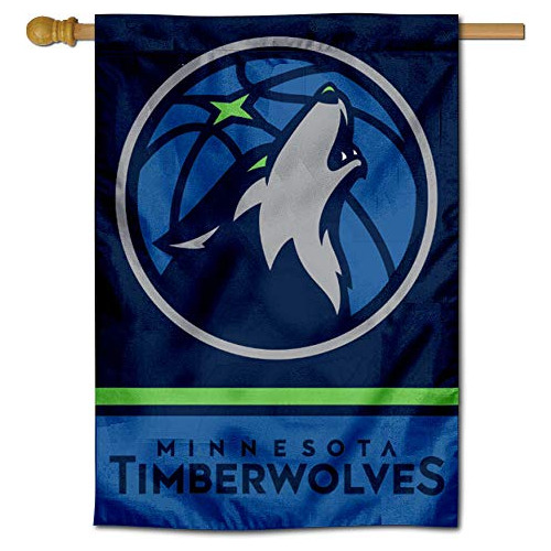 Bandera De Casa De Minnesota Timberwolves De Doble Cara