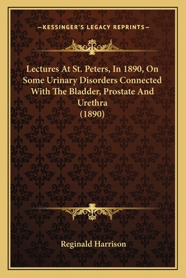 Libro Lectures At St. Peters, In 1890, On Some Urinary Di...
