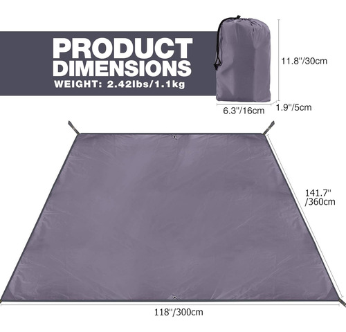 Lona Impermeable Multifuncional 4 En 1 Para Acampar, Senderi