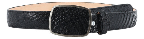 Cinto Cocodrilo Malcreado Negro Piel Original 38