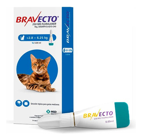 Bravecto Gatos Antipulgas Spot On 2.8-6.2kg