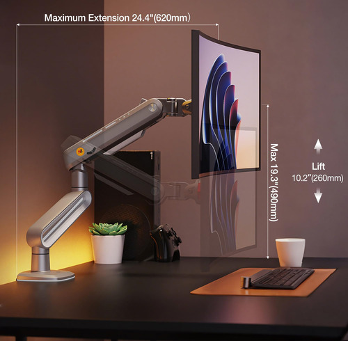 Brazo De Juego Ergonómico Nb Para Monitores De 27 A 50 Pulga