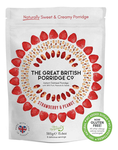 The Great British Porridge Co Gachas De Mantequilla De Mani 