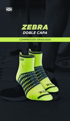 Imagen 2 de 4 de Medias De Compresión Sox 15 20 Soquete Running Fitness Doble Capa