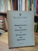 Comprar Reglamento De Ceremonial Y Protocolo Del Ejercito - Vv.aa