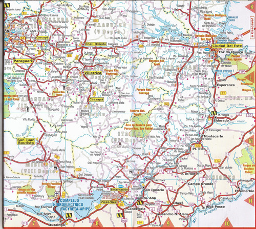 Paraguay Mapa De Rutas Y Caminos De Asuncion 81 Por 57 Cm