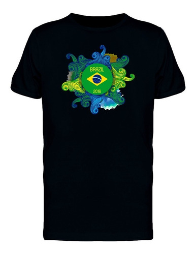 Brasil 2016 Logo Con Llamaradas Solares Camiseta De Hombre