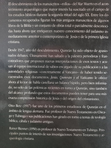 Jesús, Qumrán Y El Vaticano