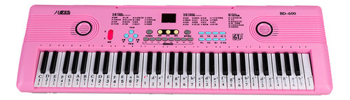 Piano electrónico profesional de 61 teclas, teclado rosa