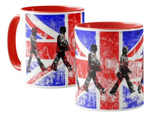 Mug The Beatles Rock Británico Taza Ceramica 11 Onz