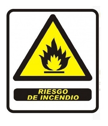 Señal Autoadhesivo Riesgo De Incendio  Pam06, 3 Unds
