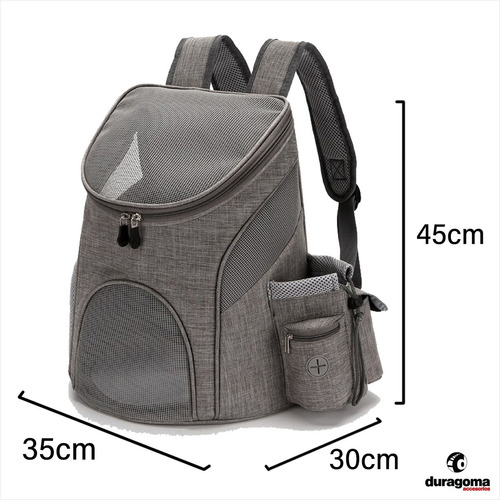 Imagen 2 de 9 de Mochila Transportadora Mascotas Reforzada Malla Respirable