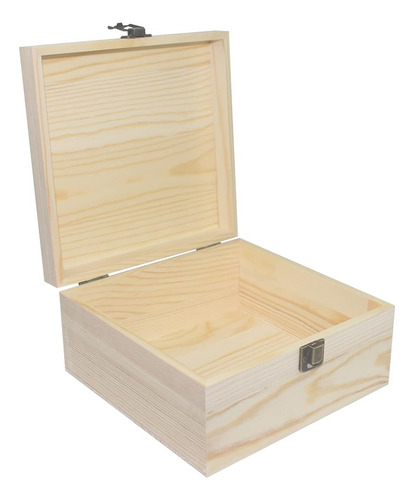 Caja De Almacenamiento De Madera Weimeet Con Tapa Con Bisagr