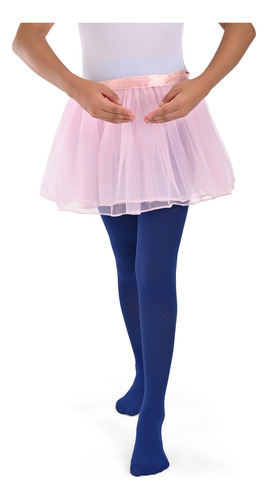 Mallas De Niña Nylon Para Ballet Camelia 6 Piezas Azul Marino 7/9