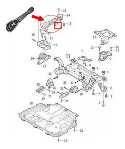 Coxim Limit Torque Sup Direito Volvo V40 2.0 T5 2013-19 Nac#