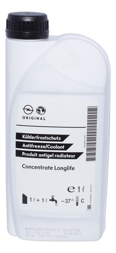 Coolant Original Opel Gm Dexcool Concentrado -37°c Azul 1lt.