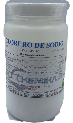Cloruro De Sodio R. A. De 500gr