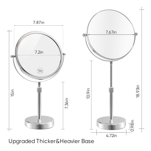 Nicesail Espejo De Maquillaje De Mesa De 8 Pulgadas De Doble