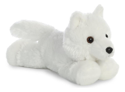 Adorable Peluche De Lobo Blanco En Miniatura Aurora