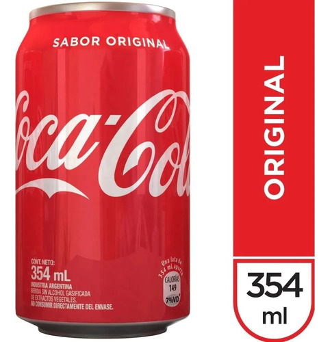Coca Cola Lata 354ml Original Pack X12 Gaseosa Zetta Bebidas