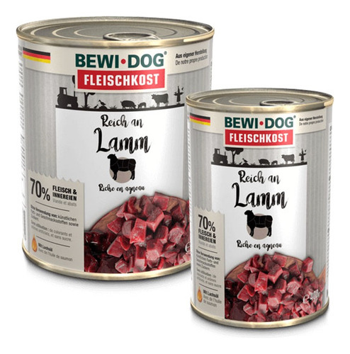 Bewi Dog® Lata Rico En Cordero 400grs Para Perros