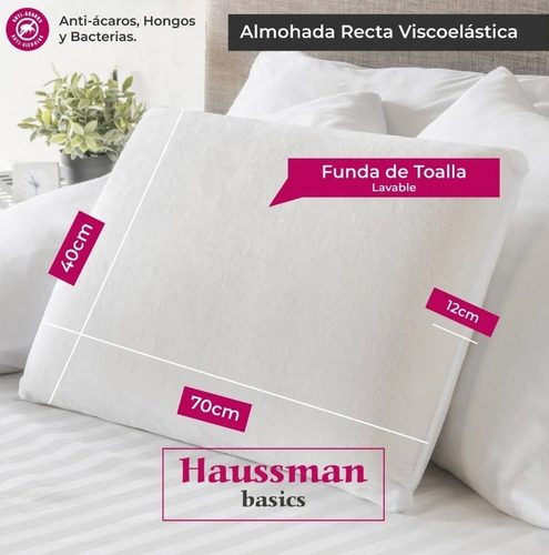Imagen 3 de 3 de Combo 2 Almohadas Inteligente Haussman