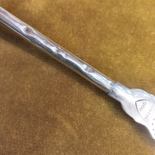 Bombilla De Plata Antigua Sellada Y Probada Criolla Colonial Plata (Usado)