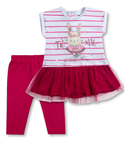 Set 2 Piezas De Algodón Conjunto Tutú Bebe Niña 6 A 36 Meses