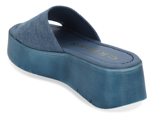 Dúo 657 Sandalia Casual Mujer Beige Y Mezclilla