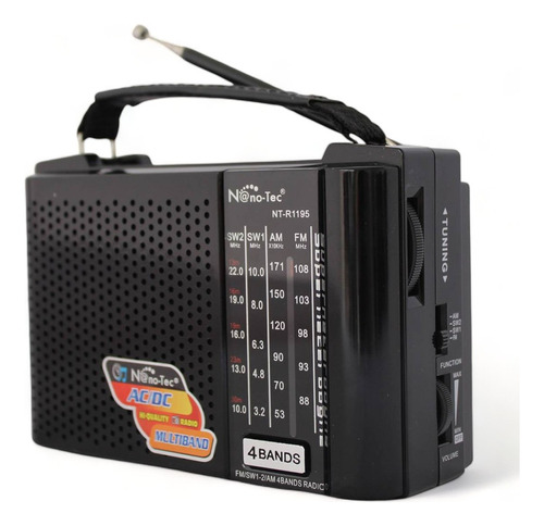 Radio Am/fm/usb Fox Tech Fx-193bt Recargable Y Con Linterna