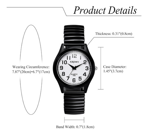 Reloj De Pulsera Avaner Stretch Band, Para Hombre, Blanco Y
