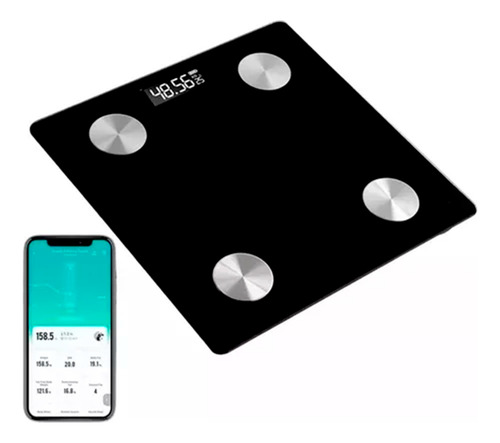 Balança Digital Bioimpedância Profissional 180kg Bluetooth Preto