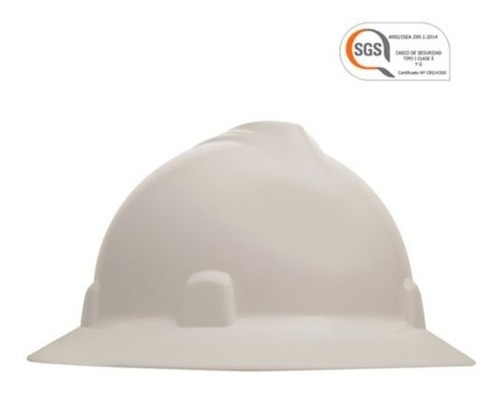 Casco De Seguridad Ingeniero Blanco Tipo Safari Certificado