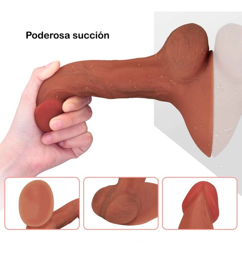 Imagen 4 de 8 de Dildo Consolador Sexual Vaginal Anal Realista Silicona 21cm