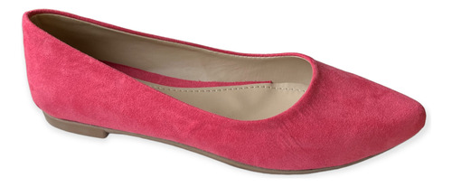 Flats Lisos Gamuza Mujer Piel 