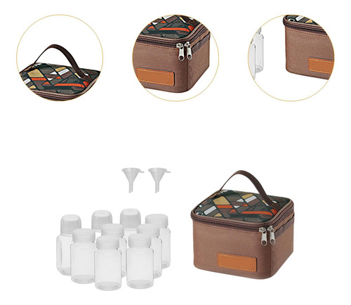 Kit De Especias Para Acampar Con Frascos De Marrón