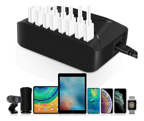 Cargador Usb Multiple Rapido 4 Usb 30w Celular Enchufe 1.5m