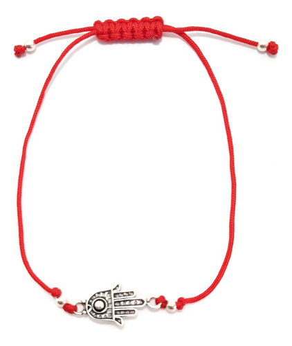 Pulsera Mano Fátima 925 Cordón Rojo