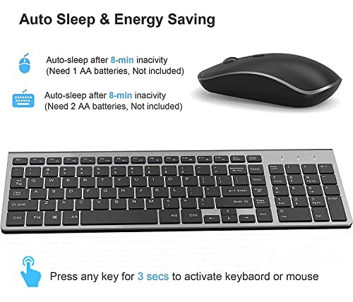 Teclado Y Mouse Inalámbricos, Joyaccess 2.4g Mouse Ergonómic