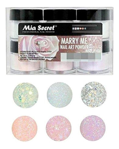 Mia Secret Polymer Marry Me Colección Acrílica De 6 Piezas