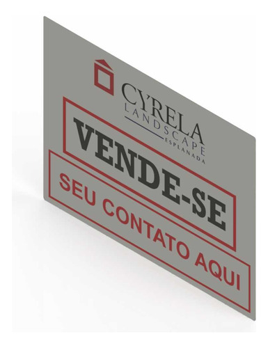 Placa Vende Aluga 60x45cm Acm 3mm Adesivado Casa Condomínio
