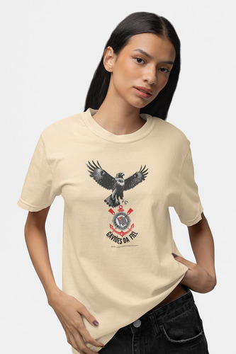 Conjunto Moletom Blusa De Frio E Camiseta Gaviões Da Fiel