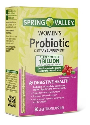 Imagen 4 de 6 de 1 Billón De Probióticos Para Mujeres Spring Valley 30 Caps