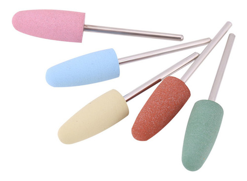 5 Brocas De Pulido De Silicona Para Uñas.