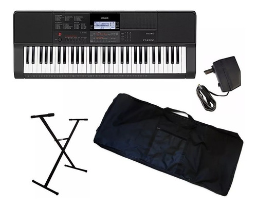 Combo Teclado Casio Ct-x700 + Funda + Soporte + Fuente