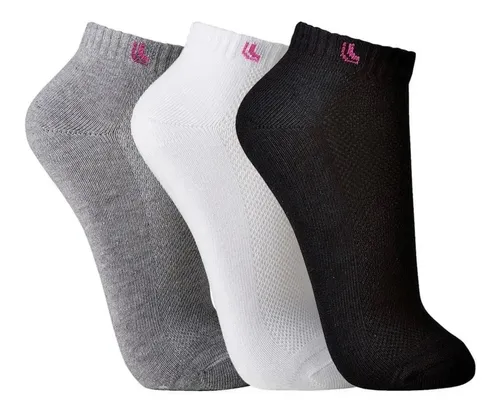 Kit 3 Pares Meias Lupo Cano Curto Algodão Feminina