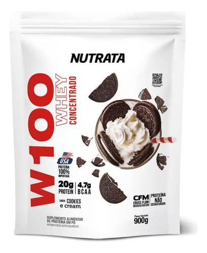 W100 900g Refil - Nutrata - Whey Concentrado Premium