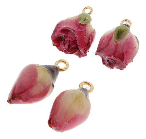 4x1 Par Moda Pendiente Flor Decoración Oreja Stud Colgantes