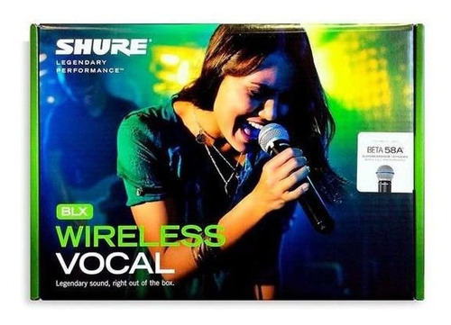 Sistema S/fio Shure Blx24br/b58-j10 Beta58 2 Anos Cor Preto
